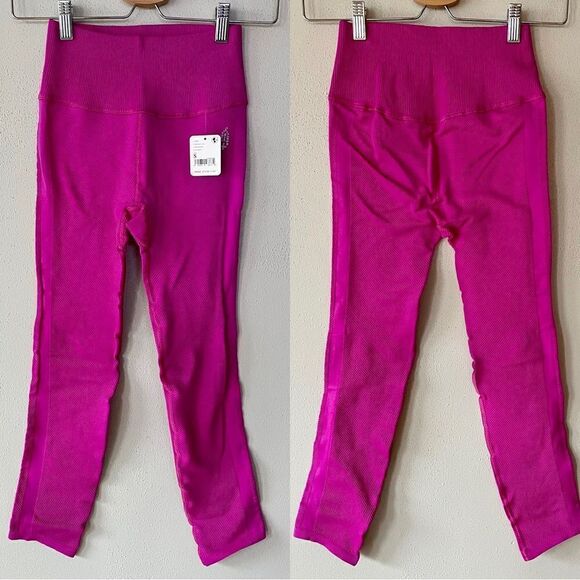 NWT Free People Movement Pink Free Throw Leggings - Size: Small - Picture 2 of 9